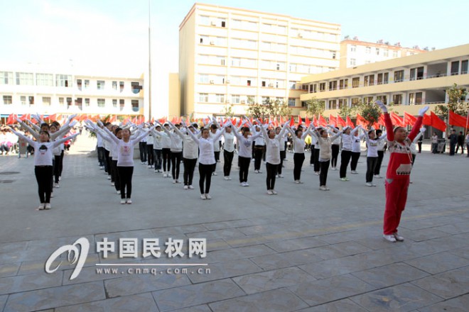 民权县第一初中举行2014年春季运动会