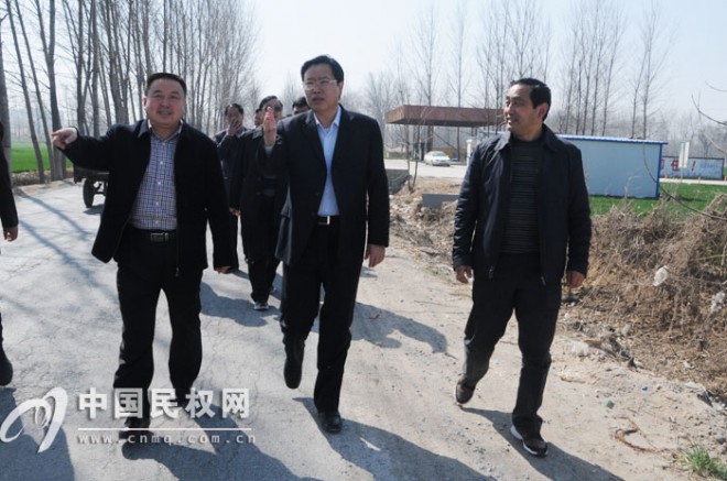 县委书记、县长姬脉常查看“两园一廊”生态建设工作进展情况