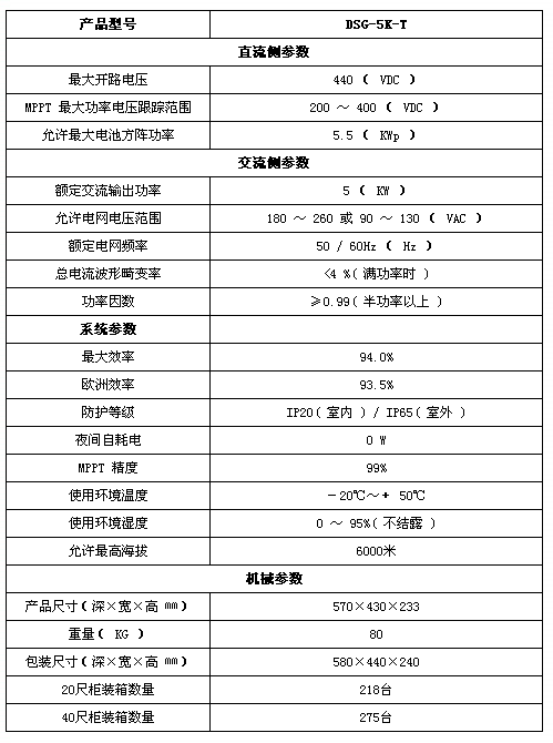 5KW 并网逆变器 东贝集团官方网站