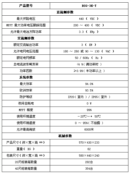 3KW 并网逆变器 东贝集团官方网站