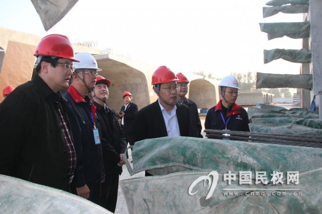 县长姬脉常检查郑徐高铁民权段建设进展情况