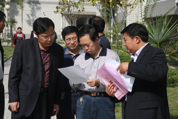 省级卫生县城年审专家组莅民检查