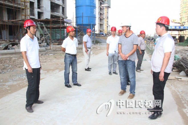 民权县建委检查组节前对我县建筑工地进行拉网式检查