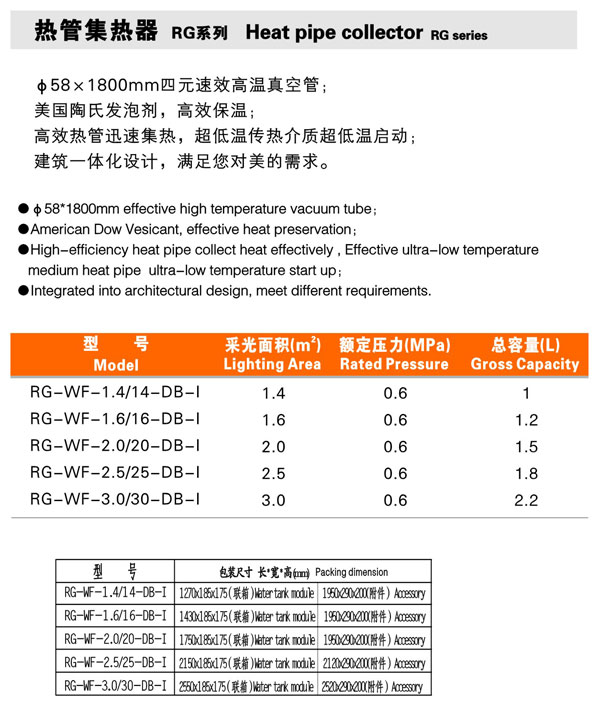 热管集热器RG系列 东贝集团官方网站